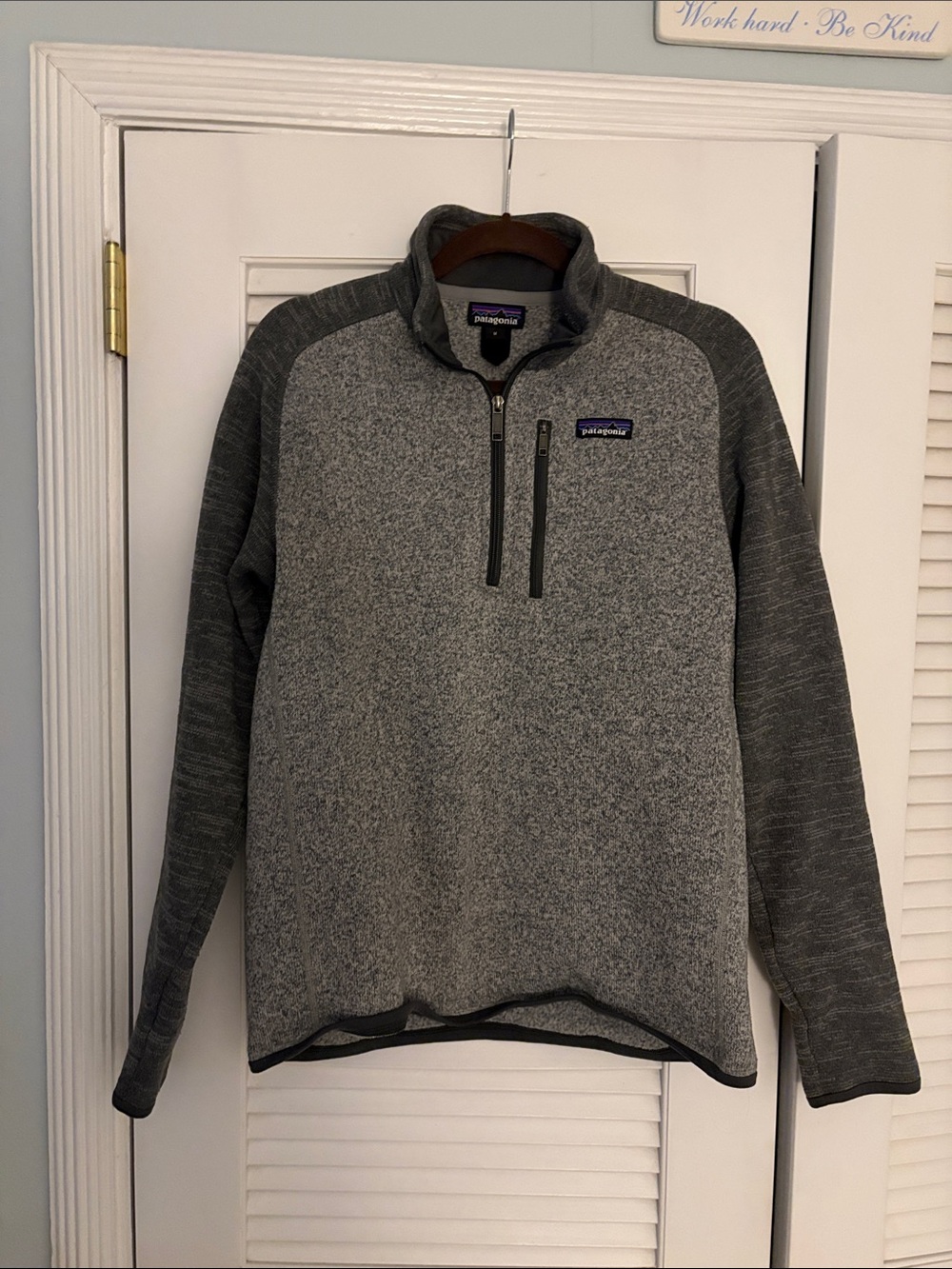 Patagonia Gray Quarter Zip Pullover Mens Medium
